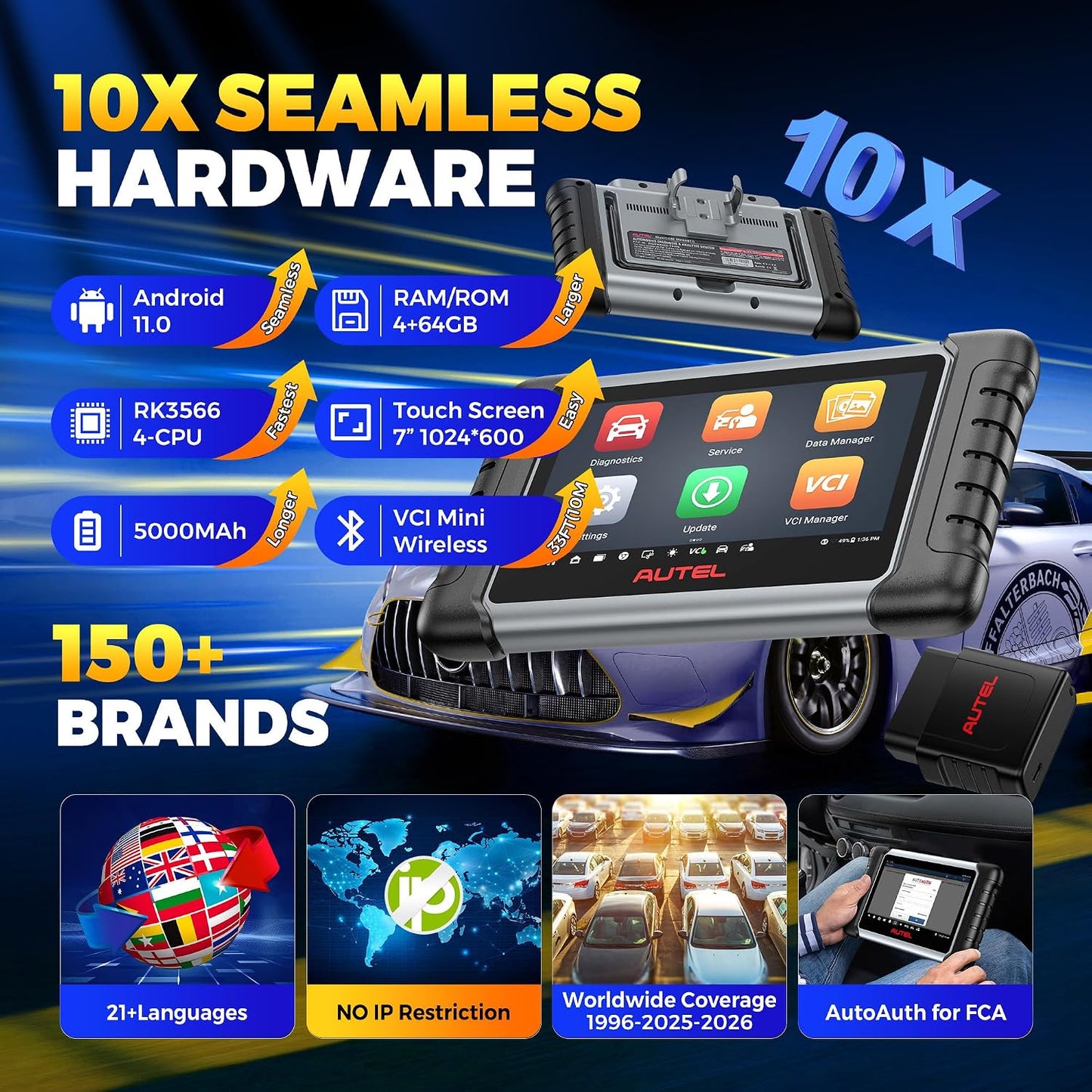 Scanner Maxicom MK808BT PRO, 2026 Newer Bidirectional Tool as MK900BT