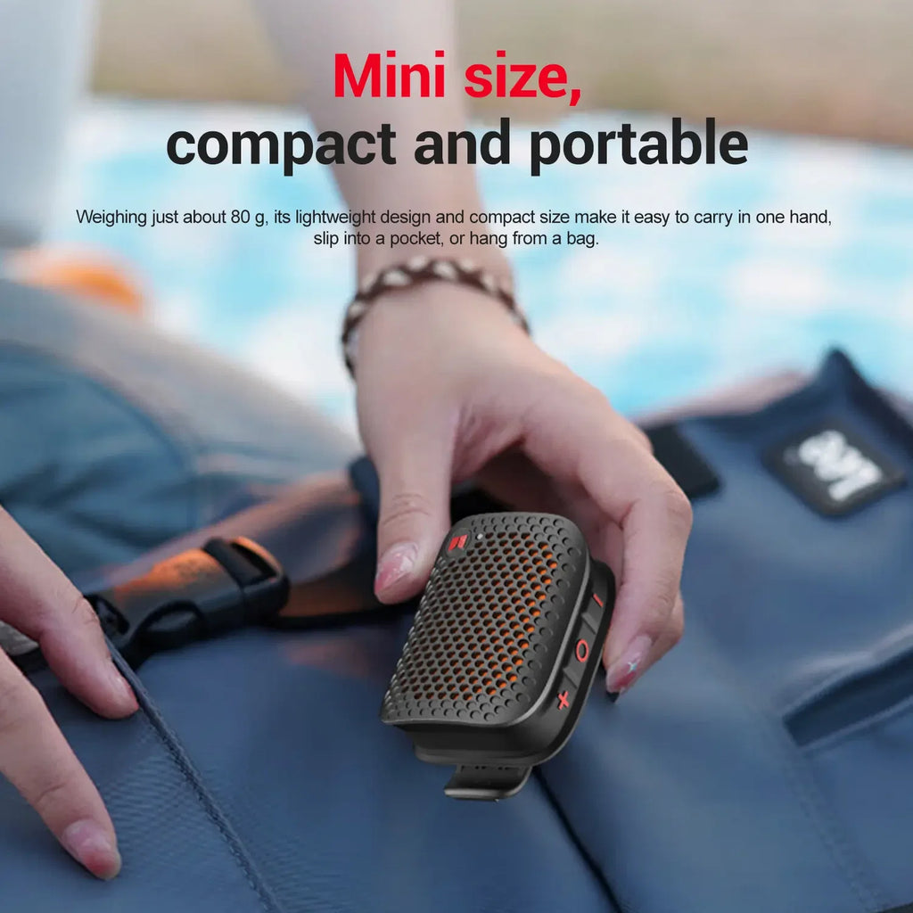 MONSTER M3 Portable Bluetooth Speaker, TWS Stereo Sound, IPX7 Waterproof, Magnetic Clip-On Wearable Speaker, Ultra-Portable 80G Wireless Speaker for Outdoor, Travel, Camping & Work - 2026 Deals for You Days
