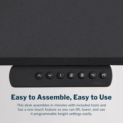 Vari Classic Electric Standing Desk – 60X30 – Black/Black