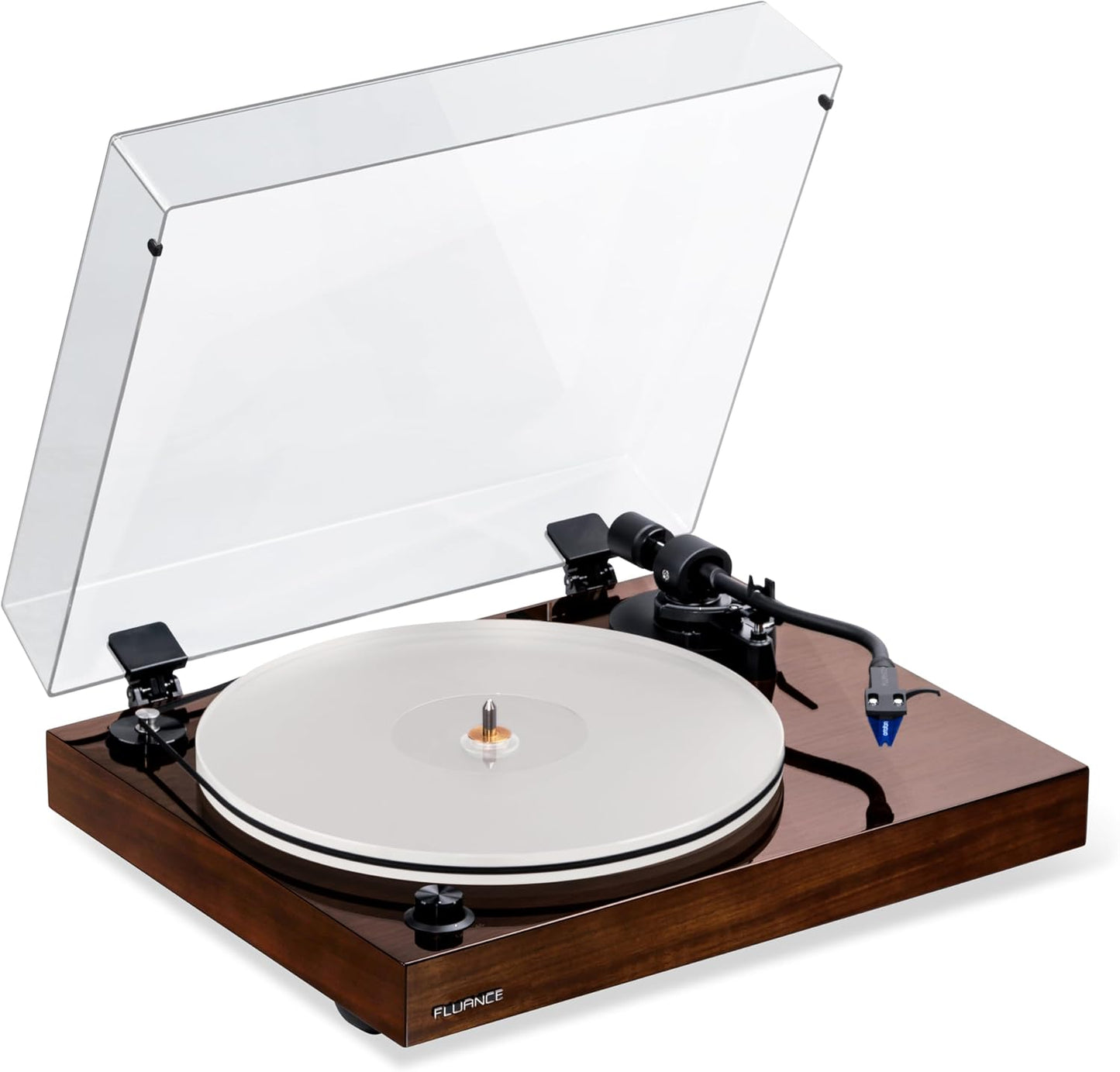 RT85 Turntable with Ortofon Cartridge, Acrylic Platter, Speed Control, and Vibration Isolation - Walnut