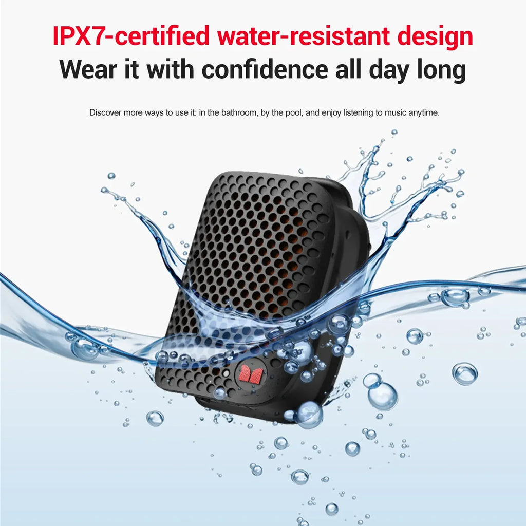 MONSTER M3 Portable Bluetooth Speaker, TWS Stereo Sound, IPX7 Waterproof, Magnetic Clip-On Wearable Speaker, Ultra-Portable 80G Wireless Speaker for Outdoor, Travel, Camping & Work - 2026 Deals for You Days
