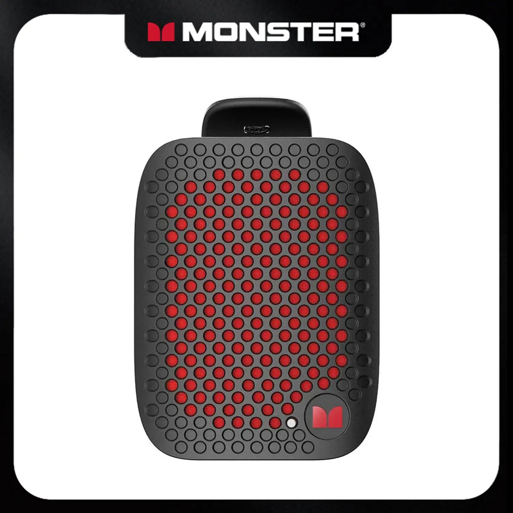 MONSTER M3 Portable Bluetooth Speaker, TWS Stereo Sound, IPX7 Waterproof, Magnetic Clip-On Wearable Speaker, Ultra-Portable 80G Wireless Speaker for Outdoor, Travel, Camping & Work - 2026 Deals for You Days