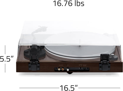 RT85 Turntable with Ortofon Cartridge, Acrylic Platter, Speed Control, and Vibration Isolation - Walnut
