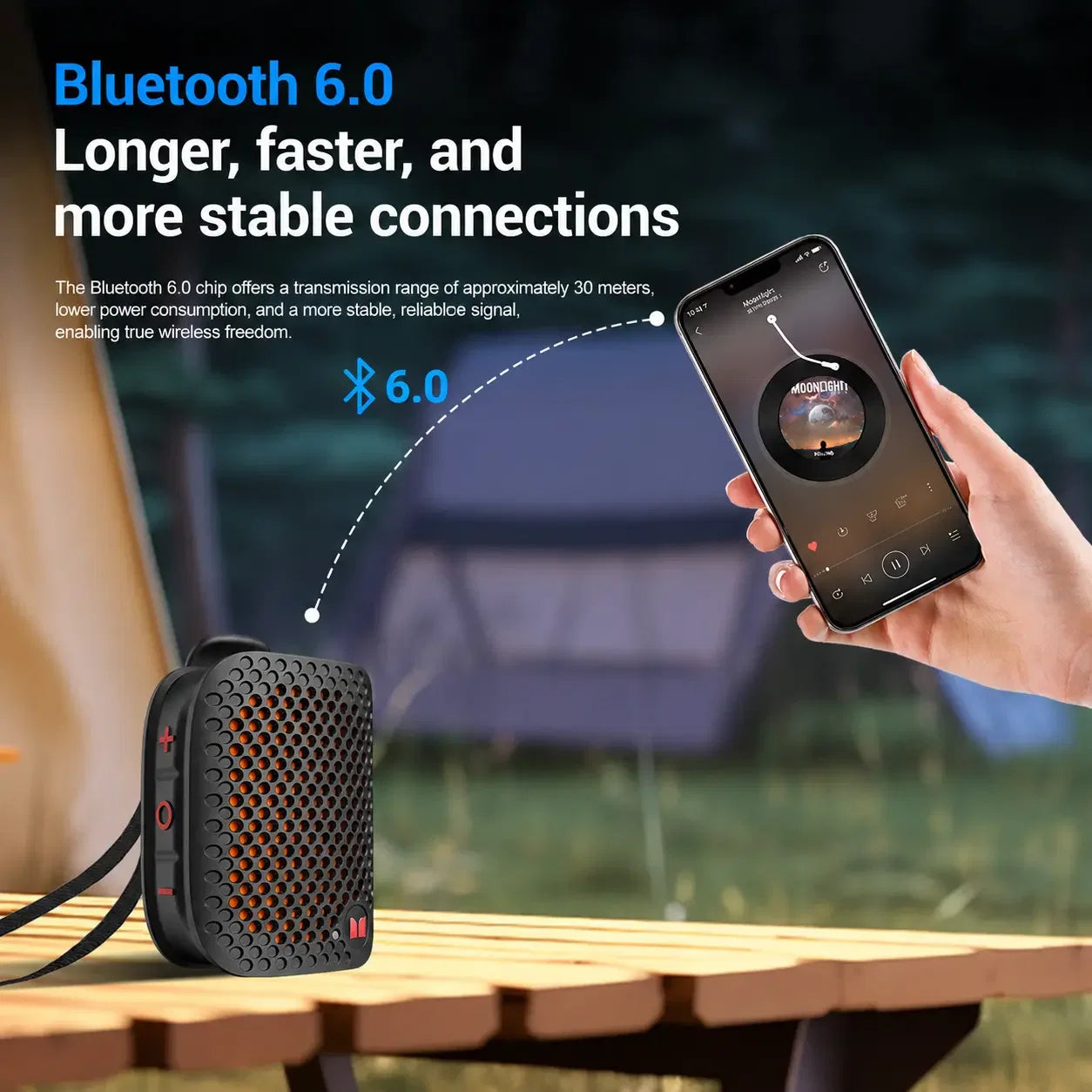 MONSTER M3 Portable Bluetooth Speaker, TWS Stereo Sound, IPX7 Waterproof, Magnetic Clip-On Wearable Speaker, Ultra-Portable 80G Wireless Speaker for Outdoor, Travel, Camping & Work - 2026 Deals for You Days