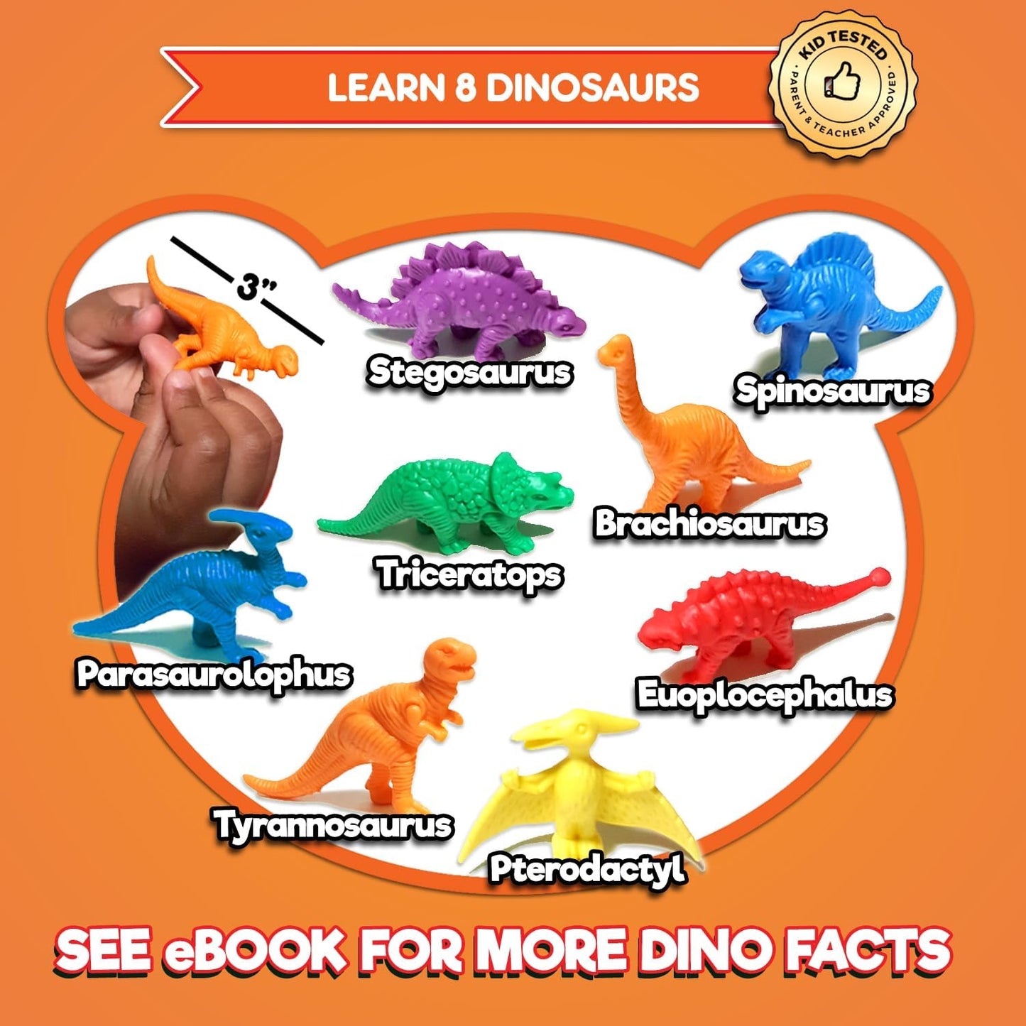 Stomp & Roar Dinosaurs - Sort, Count, Match & Play with 54Pc, Dice + Ebook