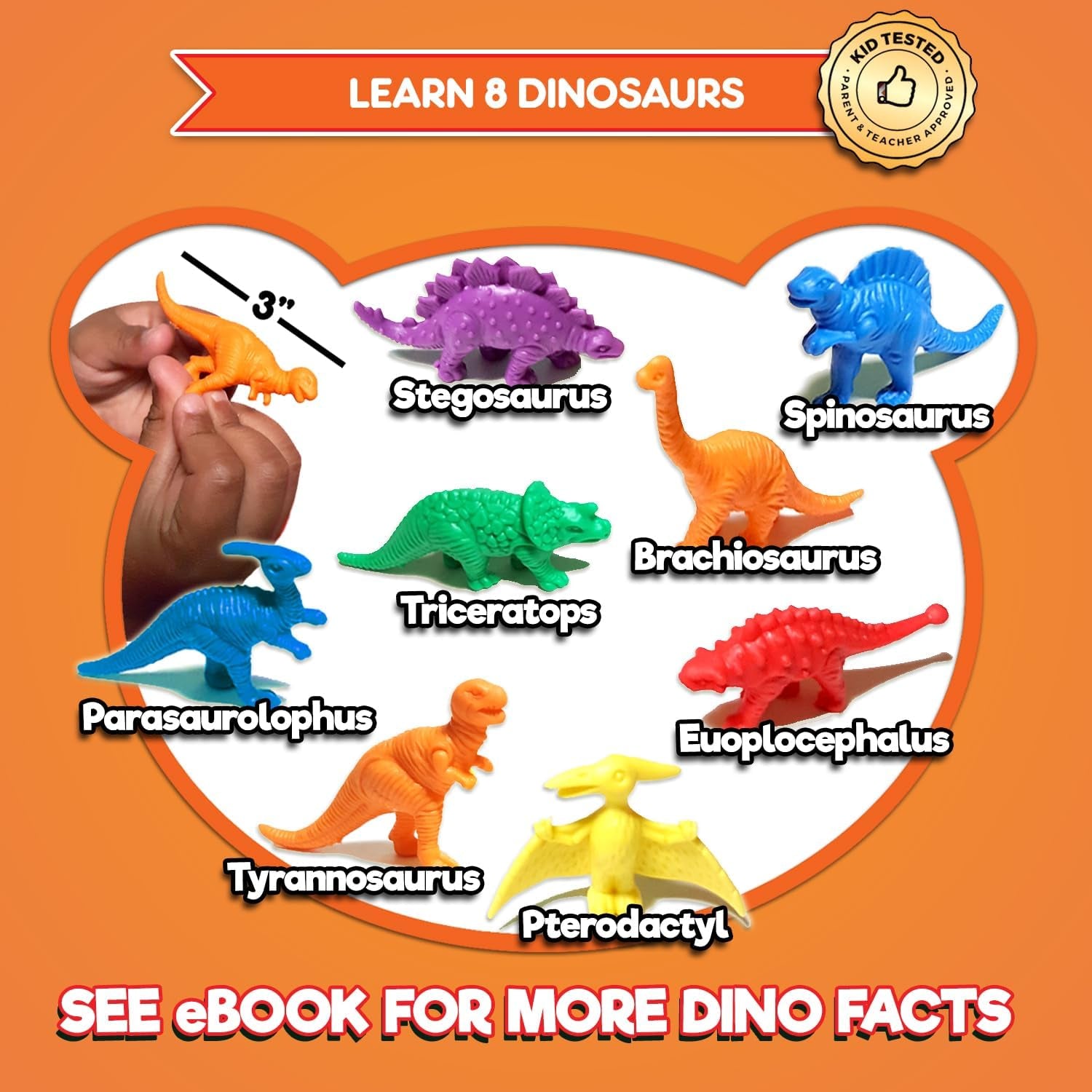 Stomp & Roar Dinosaurs - Sort, Count, Match & Play with 54Pc, Dice + Ebook