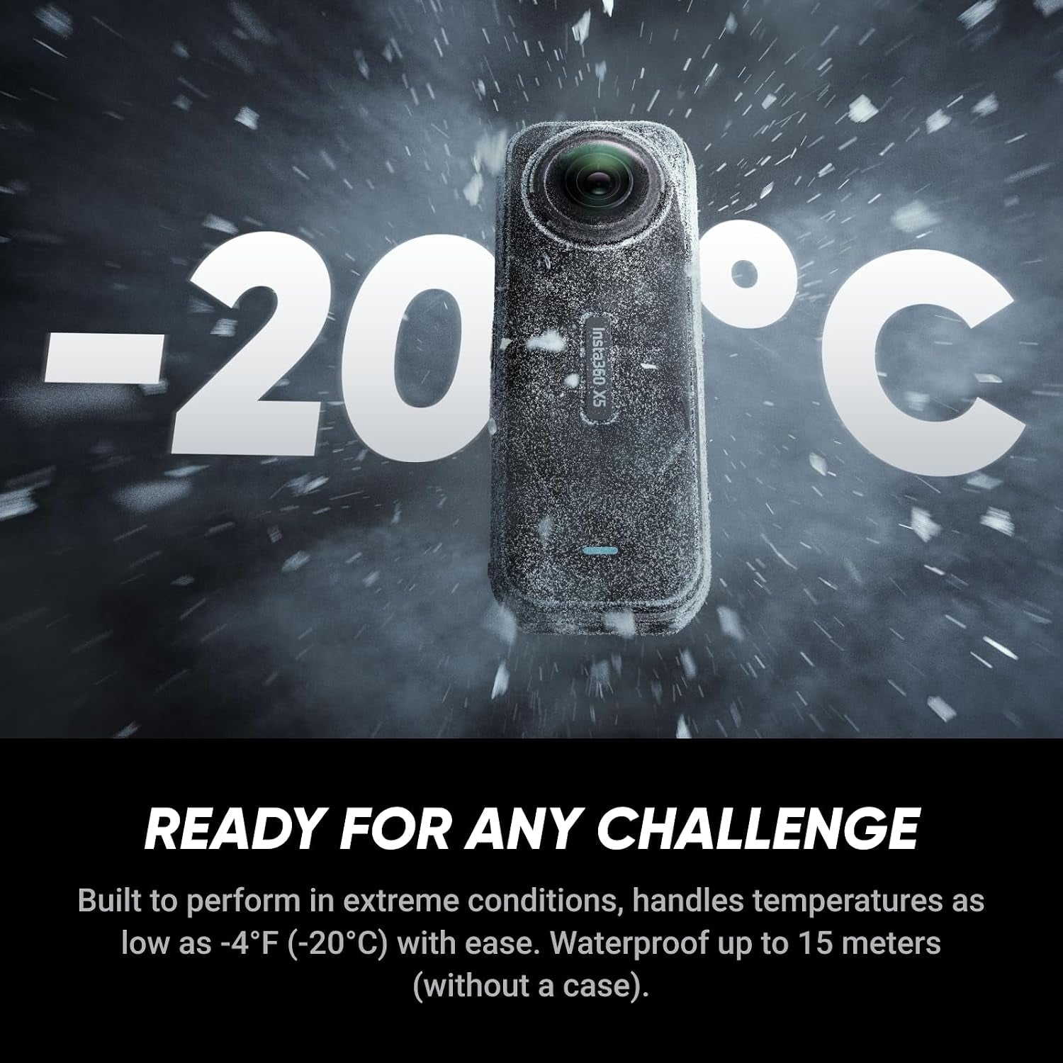 Insta360 X5 Snowboard Bundle - Waterproof 8K 360° Action Camera, Invisible Selfie Stick Effect, Leading Low Light, Rugged & Replaceable Lens, 3-Hour Battery, Clear Audio, Stabilization