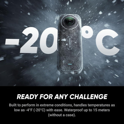 Insta360 X5 Snowboard Bundle - Waterproof 8K 360° Action Camera, Invisible Selfie Stick Effect, Leading Low Light, Rugged & Replaceable Lens, 3-Hour Battery, Clear Audio, Stabilization
