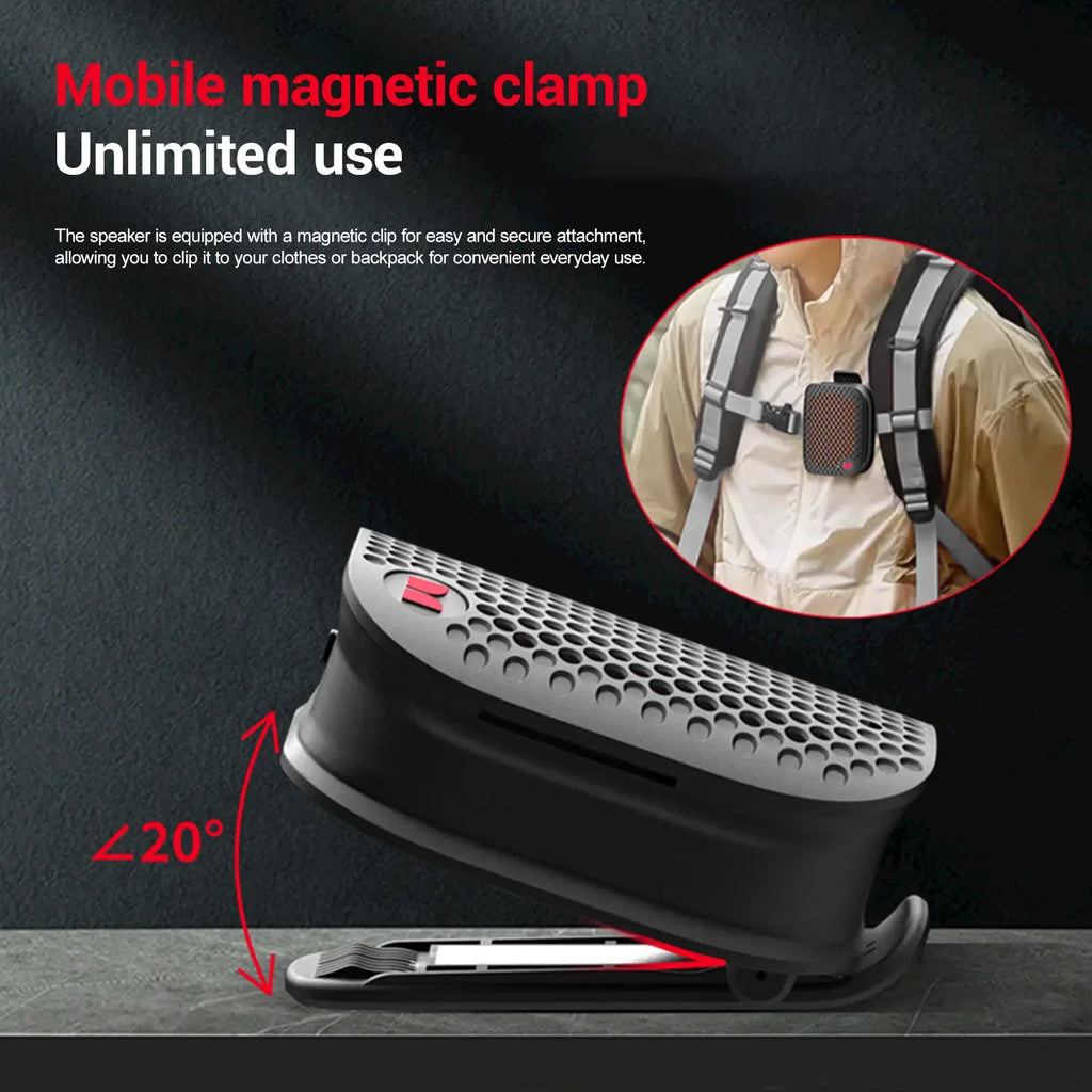 MONSTER M3 Portable Bluetooth Speaker, TWS Stereo Sound, IPX7 Waterproof, Magnetic Clip-On Wearable Speaker, Ultra-Portable 80G Wireless Speaker for Outdoor, Travel, Camping & Work - 2026 Deals for You Days