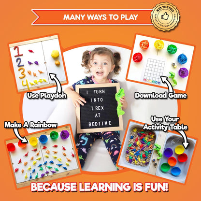 Stomp & Roar Dinosaurs - Sort, Count, Match & Play with 54Pc, Dice + Ebook