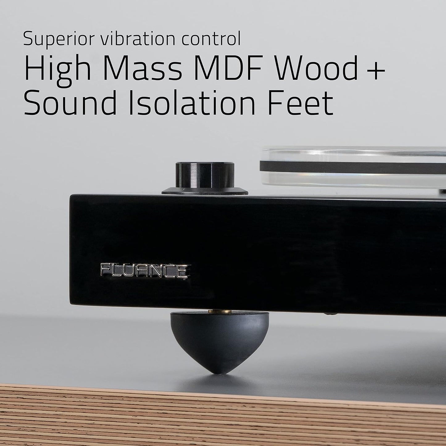 RT85 Reference High Fidelity Vinyl Turntable Record Player with Ortofon 2M Blue Cartridge, Acrylic Platter, Speed Control Motor, High Mass MDF Wood Plinth, Vibration Isolation Feet - Bamboo