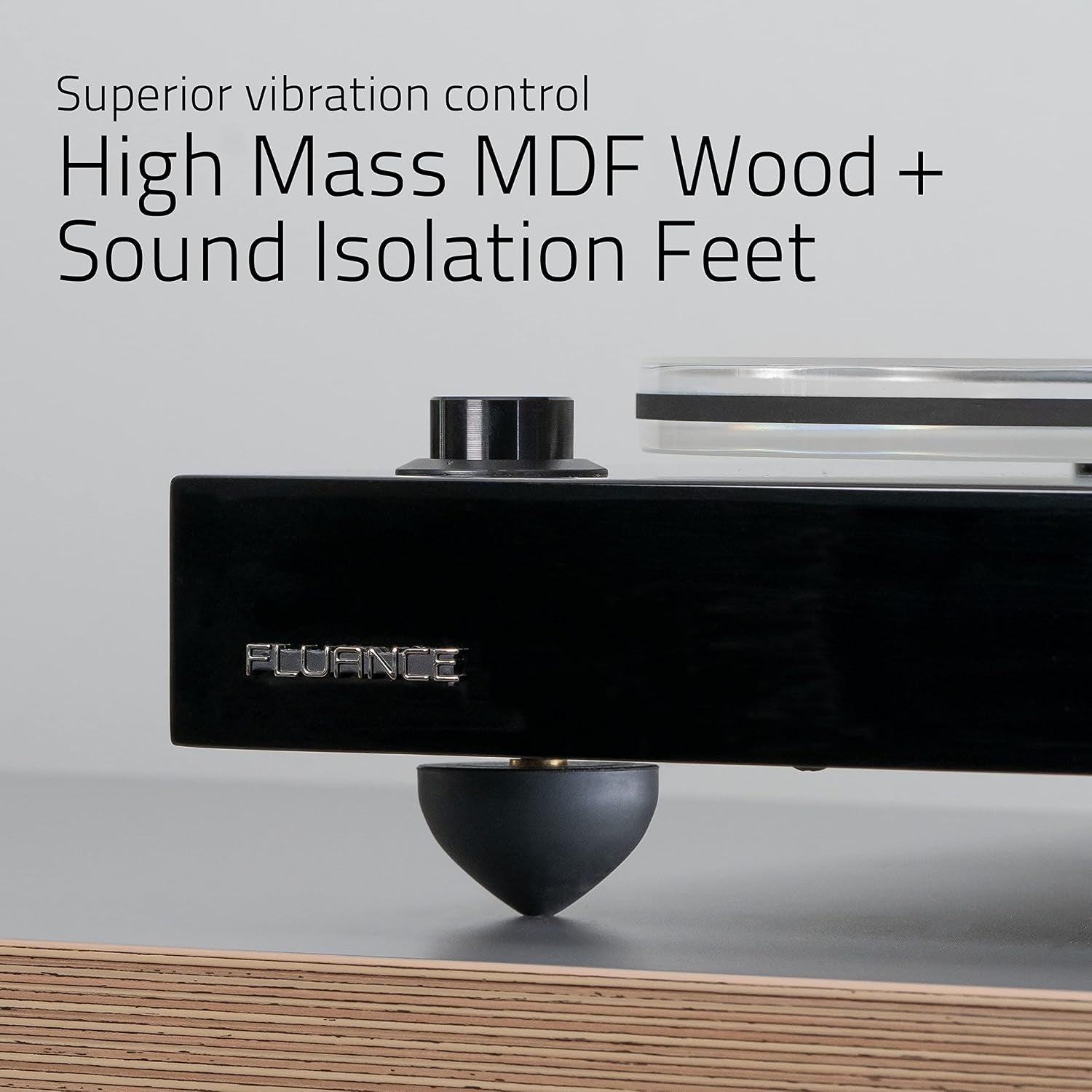 RT85 Reference High Fidelity Vinyl Turntable Record Player with Ortofon 2M Blue Cartridge, Acrylic Platter, Speed Control Motor, High Mass MDF Wood Plinth, Vibration Isolation Feet - Bamboo