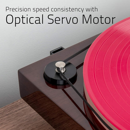 RT85 Turntable with Ortofon Cartridge, Acrylic Platter, Speed Control, and Vibration Isolation - Walnut