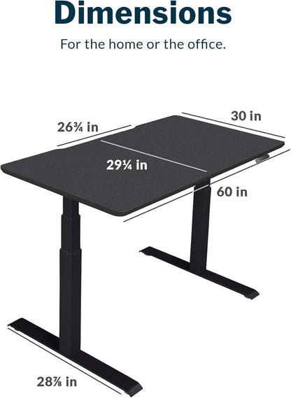 Vari Classic Electric Standing Desk – 60X30 – Black/Black